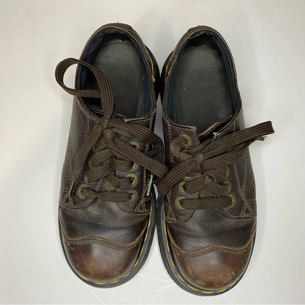 VTG Dr. Martens 8651 AirWair Brown Chunky Platform Lace-up Oxford Loafers Size 5